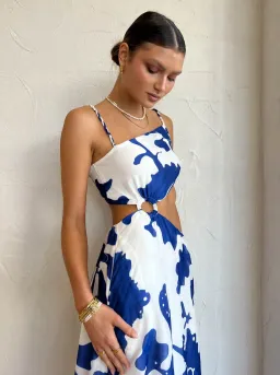 Sir the Label Vivi Asymmetric Cut Out Dress Print Size 8 for rent on The Volte - image 3