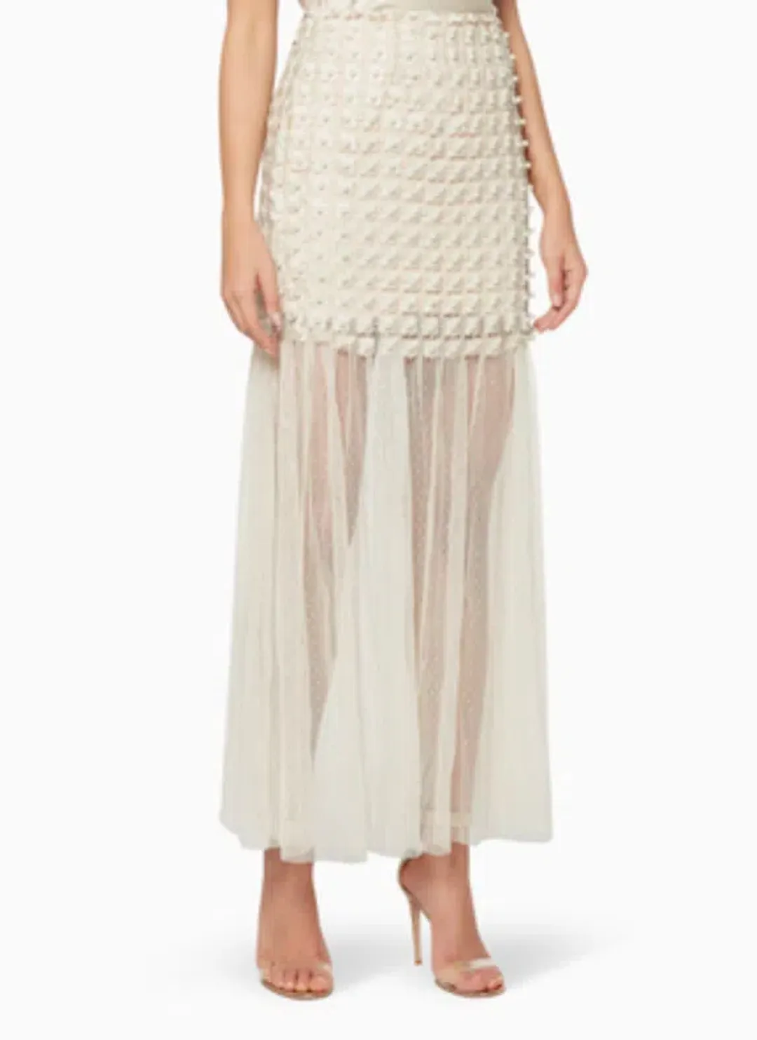 Elliatt Marilyn Skirt in Champagne Size 12 for rent on The Volte - main image