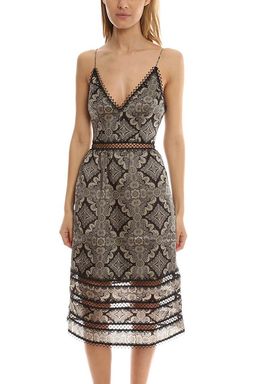 Zimmermann Mischief Picot Midi Dress Tile Print Size 6 for rent on The Volte - image 1