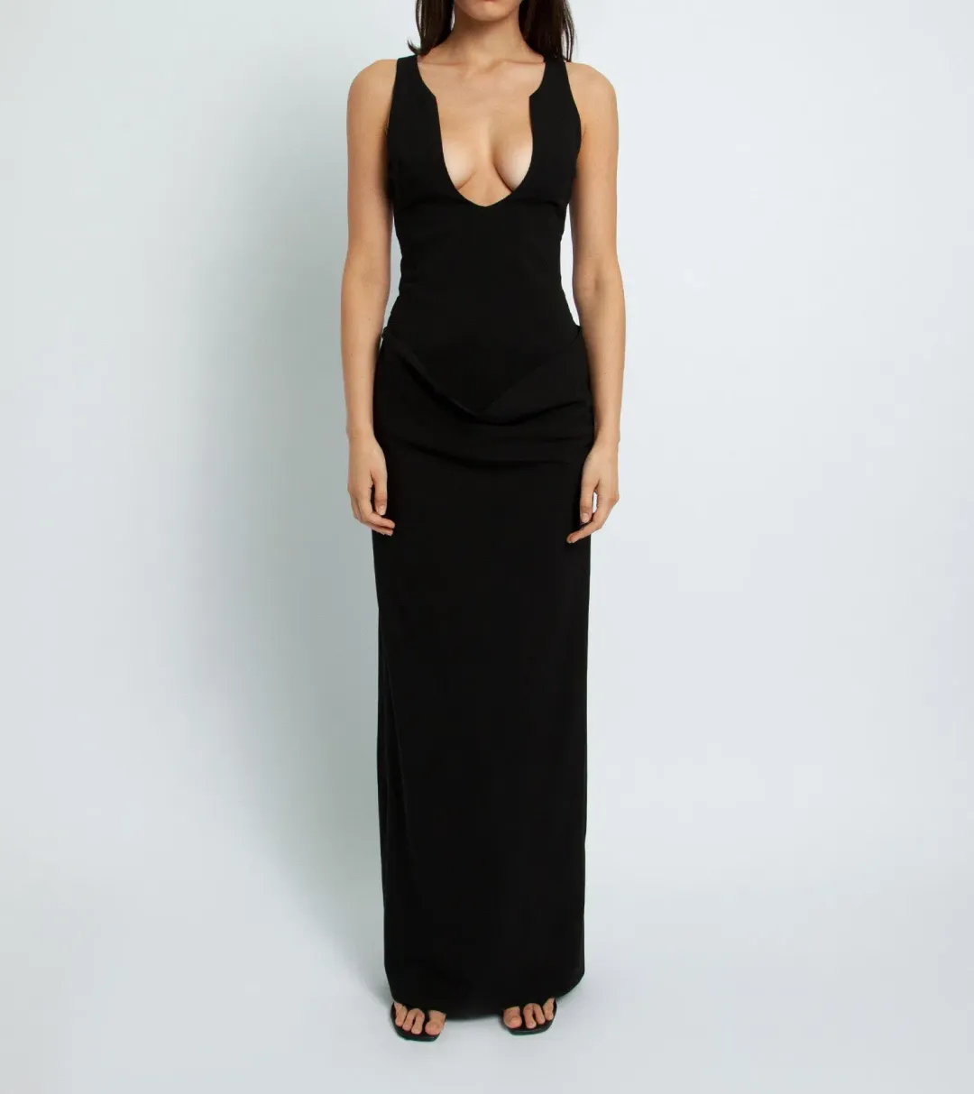 Christopher Esber Arced Column Dress Black Size 6 / XS for rent on The Volte - main image