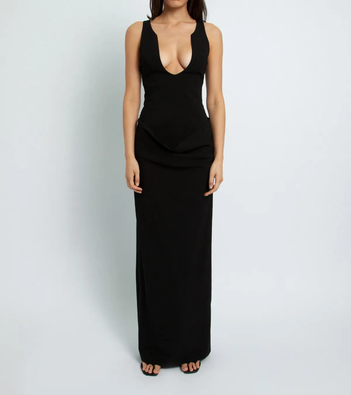 Christopher Esber Arced Column Dress Black Size 6 / XS for rent on The Volte - main image