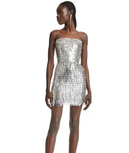Kyha Studios Young Hearts Mini Dress Silver Size 2 / Au 6 for rent on The Volte - image 4