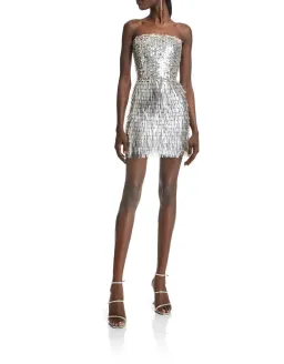 Kyha Studios Young Hearts Mini Dress Silver Size 2 / Au 6 for rent on The Volte - image 1