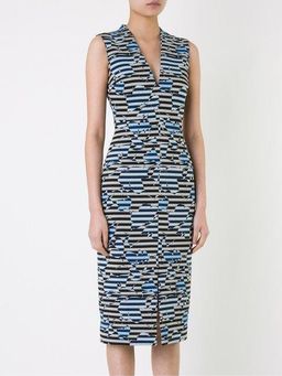 Scanlan Theodore striped floral weave dress for rent on The Volte - image 1