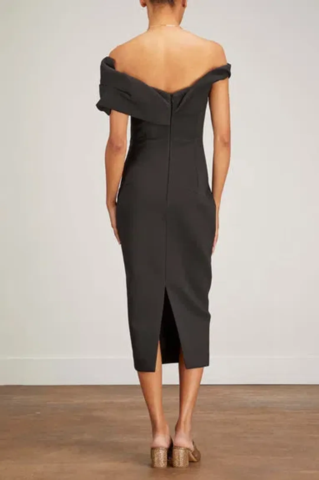 Rachel Gilbert Matteo Midi Dress Black Size 6  for rent on The Volte - main image