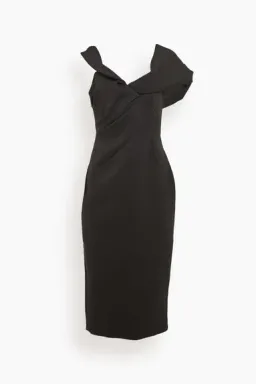 Rachel Gilbert Matteo Midi Dress Black Size 6  for rent on The Volte - image 3