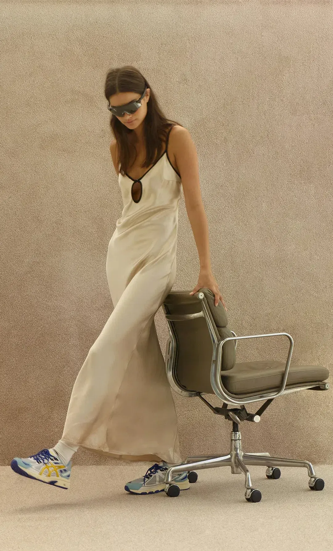 Bec & Bridge Kara Keyhole Dress Sand Size 10  for rent on The Volte - main image