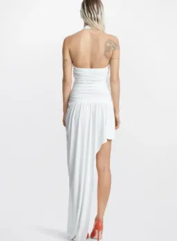 Dion Lee Safety Slider Gathered Dress Ivory Size 6 for rent on The Volte - image 3