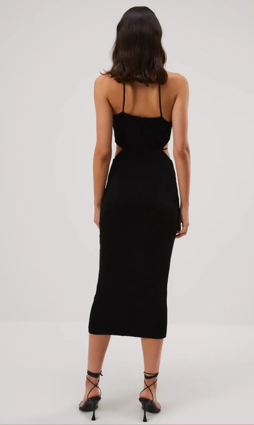 Misha Zeke Slinky Jersey Midi Dress Black Size 8 for rent on The Volte - main image