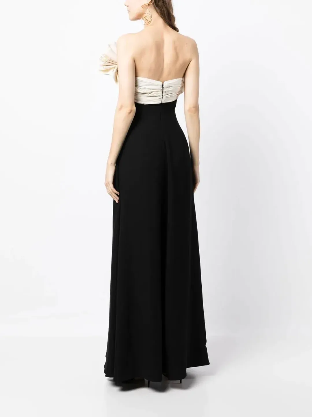 Rachel Gilbert Lavina Floor length Gown Black/White Size 3/ AU 12 for rent on The Volte - main image