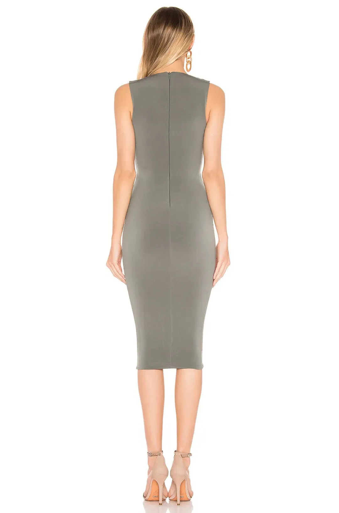Nookie Entice Midi Dress Khaki Size 10 for rent on The Volte - main image