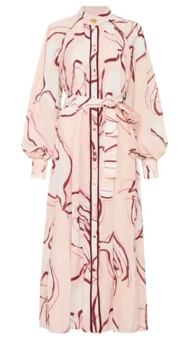 Aje Beatrice Pleated Midi Dress Print Size 16 for rent on The Volte - image 4