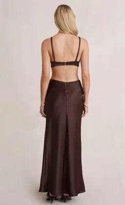 Bec & Bridge Felix Maxi Dress Brown Size 6 for rent on The Volte - image 2
