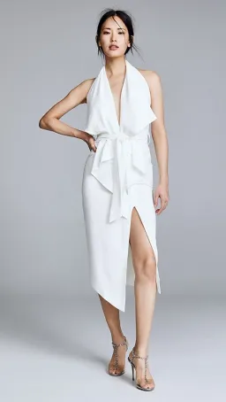 Misha Lorena Dress White Size 6 for rent on The Volte - image 1