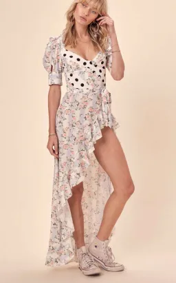 For Love and Lemons Savannah Maxi Dress Multi Print Size 8 for rent on The Volte - image 1