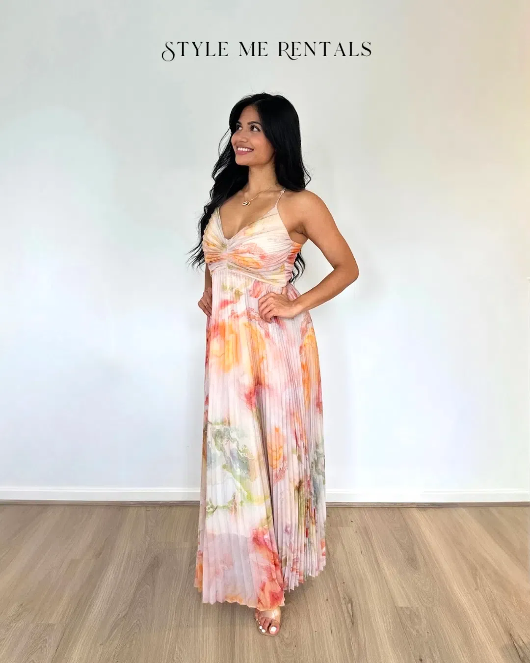 Ministry of Style The Label Sunrise Strap Dress Patterned Size 8 for rent on The Volte - main image