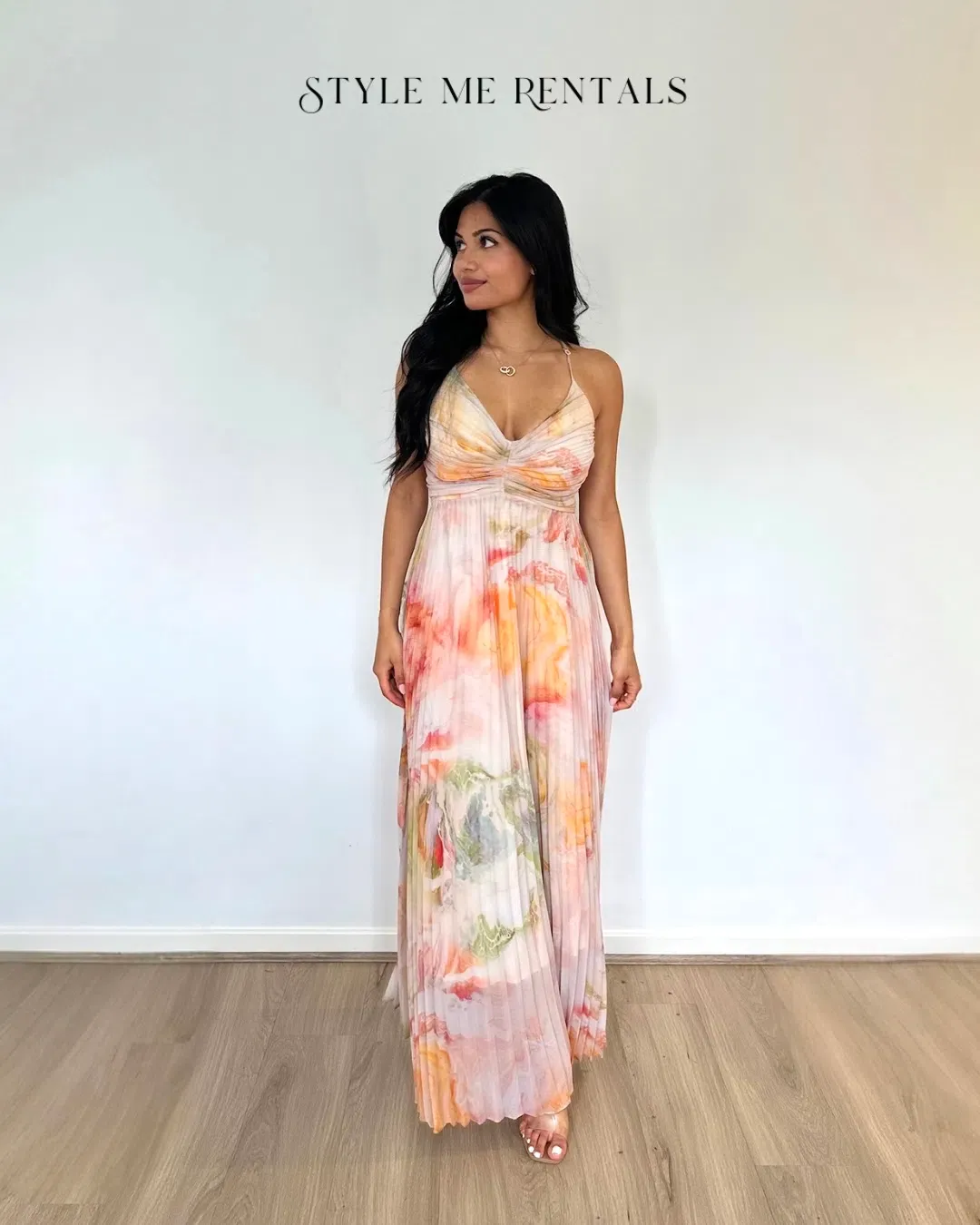 Ministry of Style The Label Sunrise Strap Dress Patterned Size 8 for rent on The Volte - main image