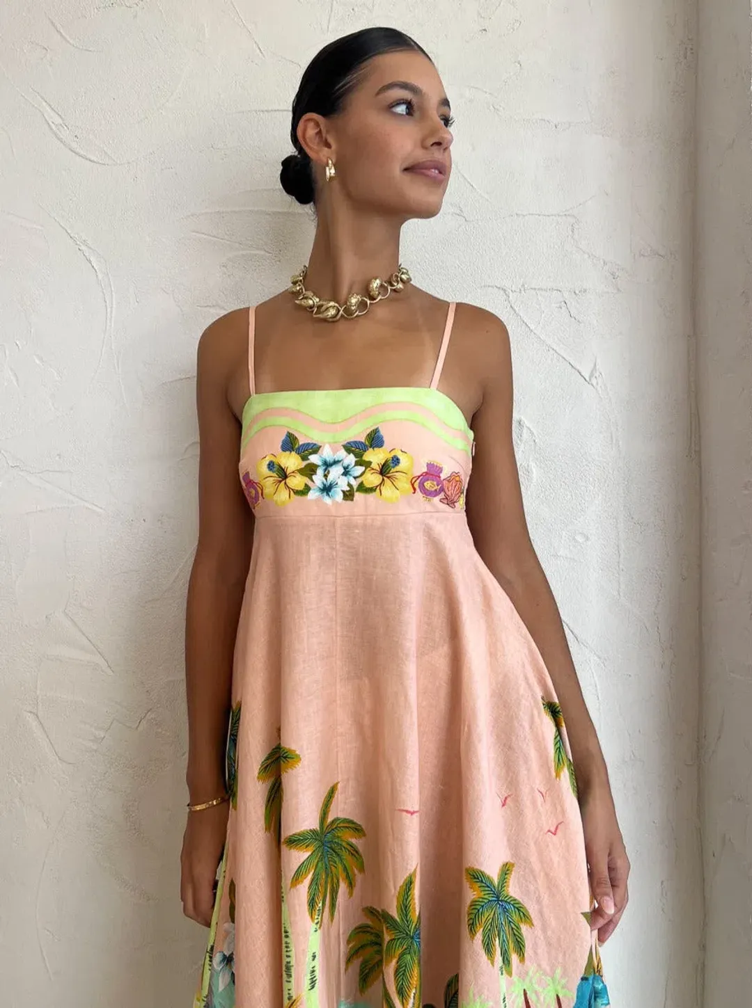 Alémais Mermaid Point Dress Pink/Print Size AU 14 for rent on The Volte - main image