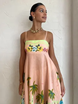 Alémais Mermaid Point Dress Pink/Print Size AU 14 for rent on The Volte - image 2