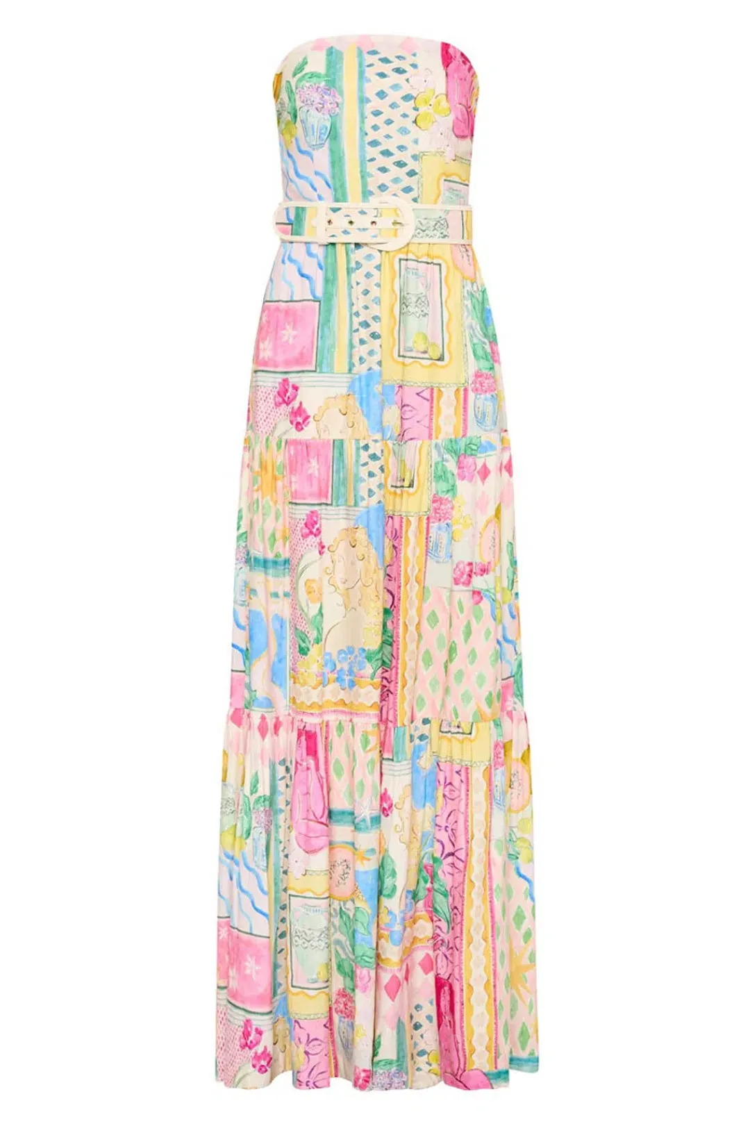 Rebecca Vallance Le Mur Rose Maxi Dress Multicolored Size AU 8 for rent on The Volte - main image