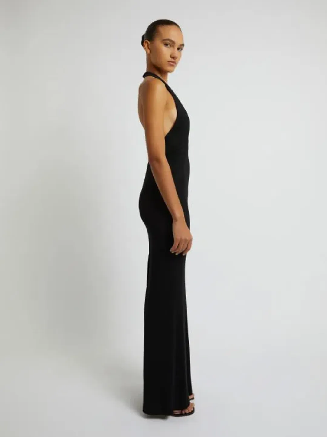 Christopher Esber Tailored Slope Halter Black Dress Size AU 6  for rent on The Volte - main image