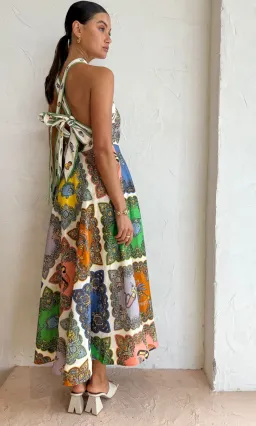 Alemais Trippy Troppo Halter Midi Dress Multicolored Size AU 10 for rent on The Volte - image 2