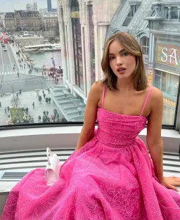 Aje Evangeline Cornelli Maxi Dress Pink Size  AU 8 for rent on The Volte - image 7