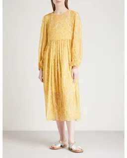 Zimmermann Lumino Paisley Midi Dress Yellow Paisley Size 6 for rent on The Volte - image 1