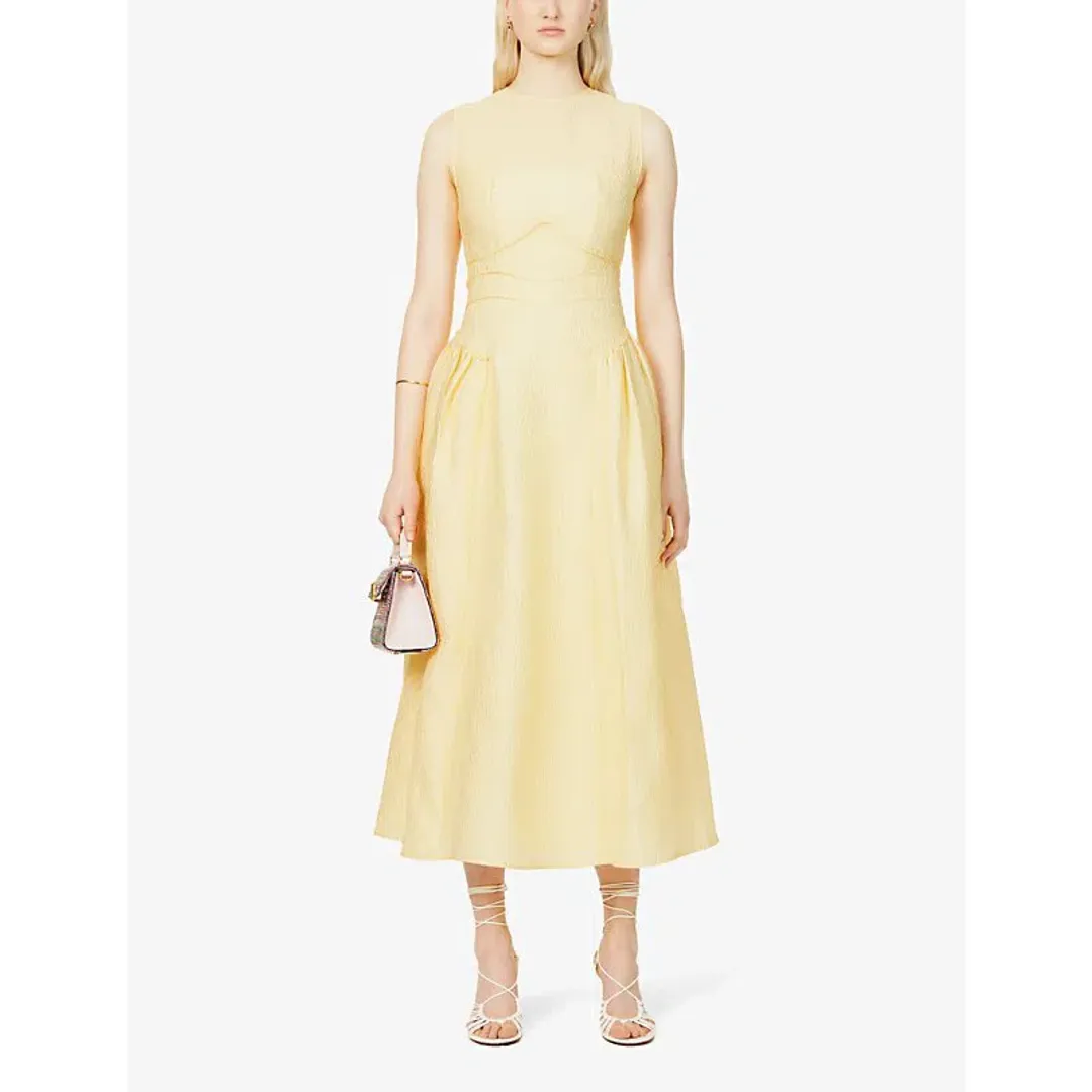 Rachel Gilbert Sophia Dress Yellow Size 3 / AU 12 for rent on The Volte - main image