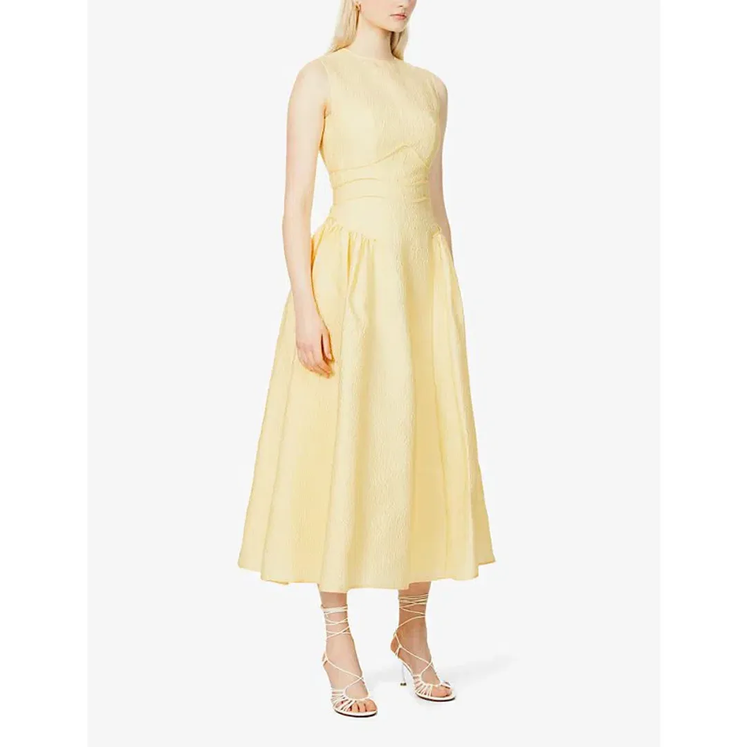 Rachel Gilbert Sophia Dress Yellow Size 3 / AU 12 for rent on The Volte - main image