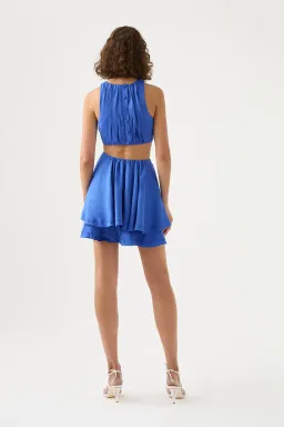 Aje Holt Cut Out Ring Mini Dress Blue Size 10 / M for rent on The Volte - image 9