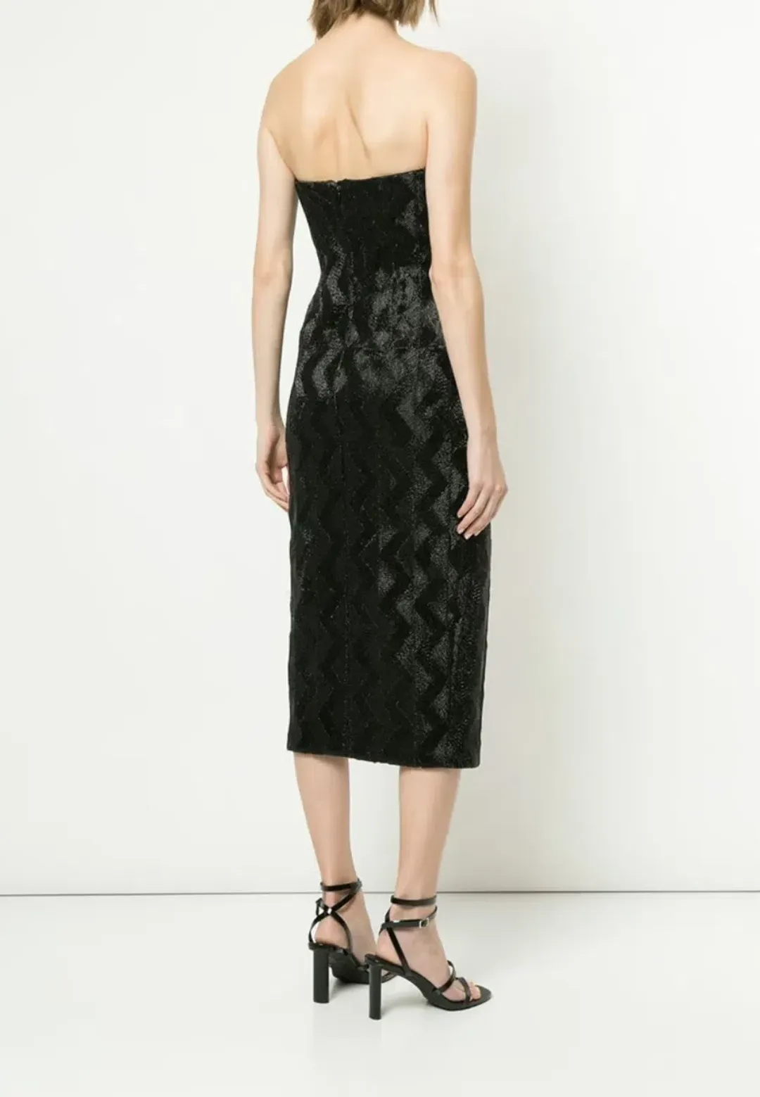 Manning Cartell No Filter Strapless Midi Dress Black Size 12 for rent on The Volte - main image