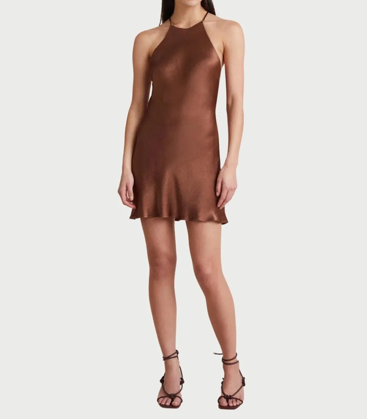 Bec & Bridge Annika Mini Dress Chocolate Size 8 for rent on The Volte - main image