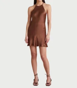 Bec & Bridge Annika Mini Dress Chocolate Size 8 for rent on The Volte - image 1