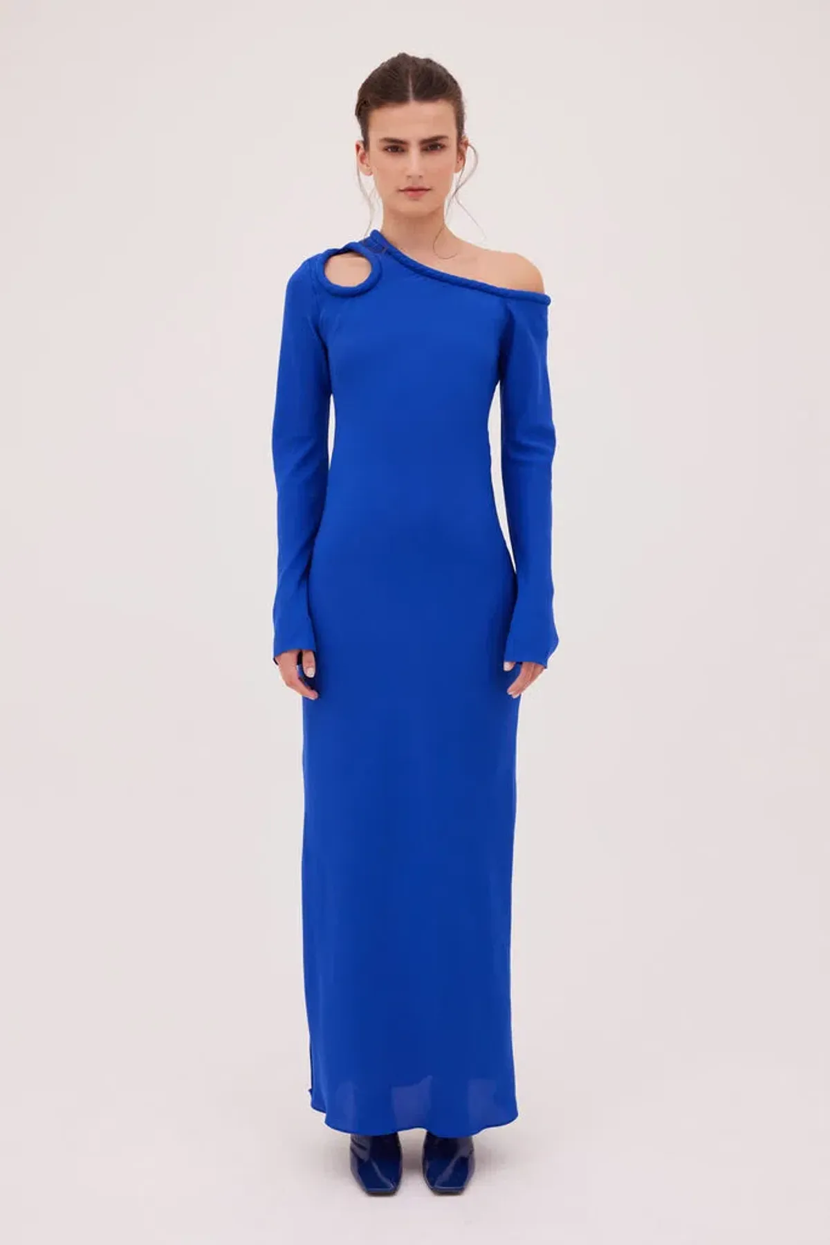 Bianca Spender Vivian Satin Dress Cobalt Size 2 / Au 10 for rent on The Volte - main image