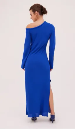 Bianca Spender Vivian Satin Dress Cobalt Size 2 / Au 10 for rent on The Volte - image 3