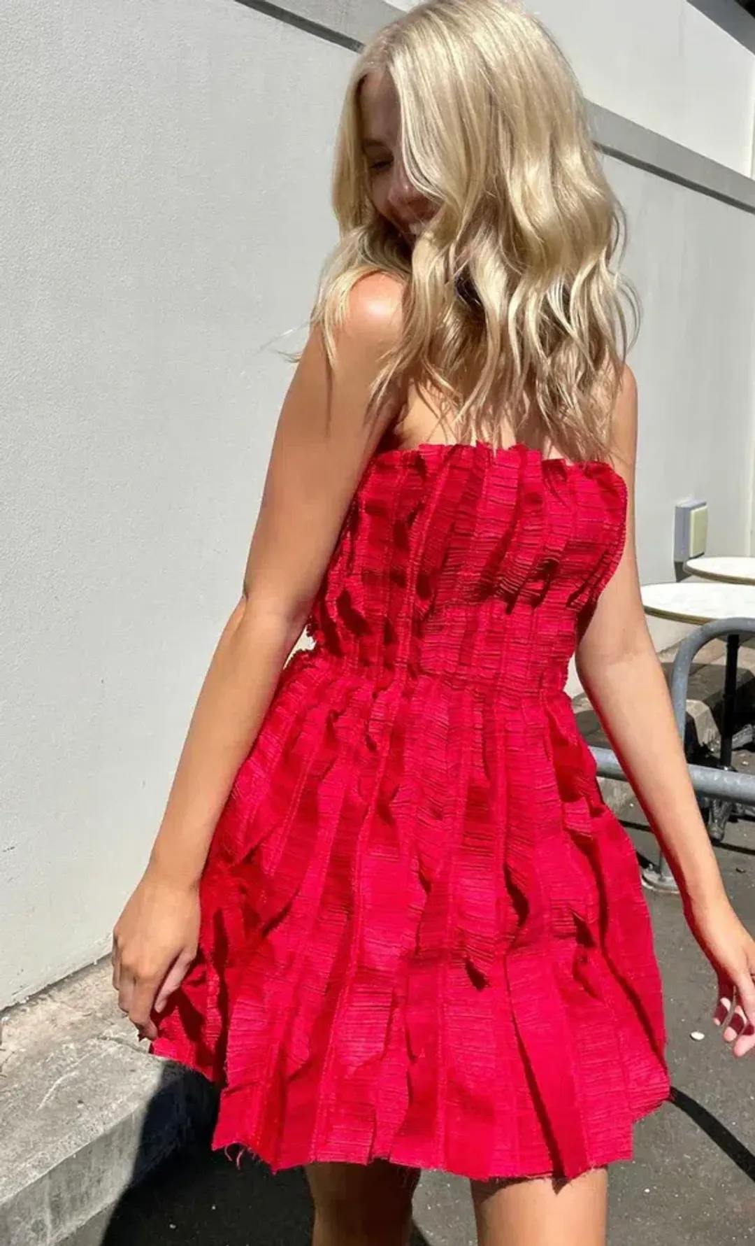 Aje Hybrid Mini Dress Red Size  for rent on The Volte - main image