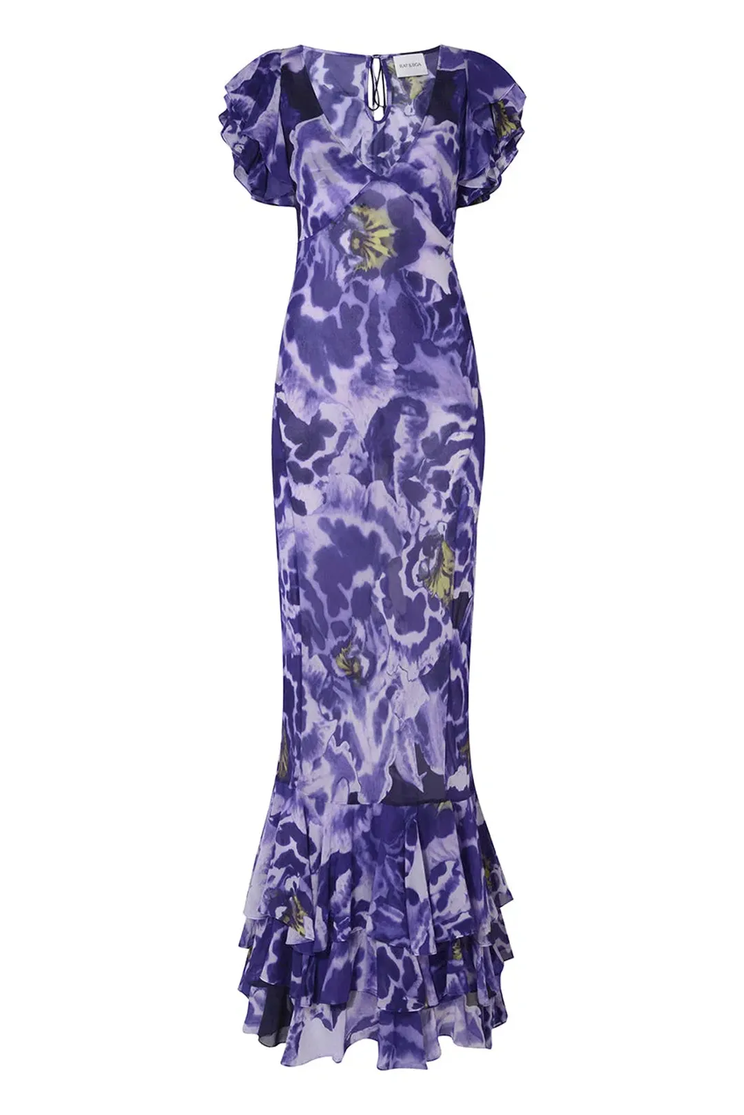 Rat & Boa Lucille Maxi Dress Purple Floral Size XS / Au 6 for rent on The Volte - main image