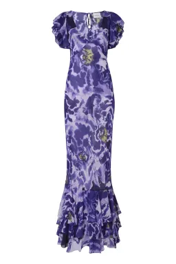 Rat & Boa Lucille Maxi Dress Purple Floral Size XS / Au 6 for rent on The Volte - image 4