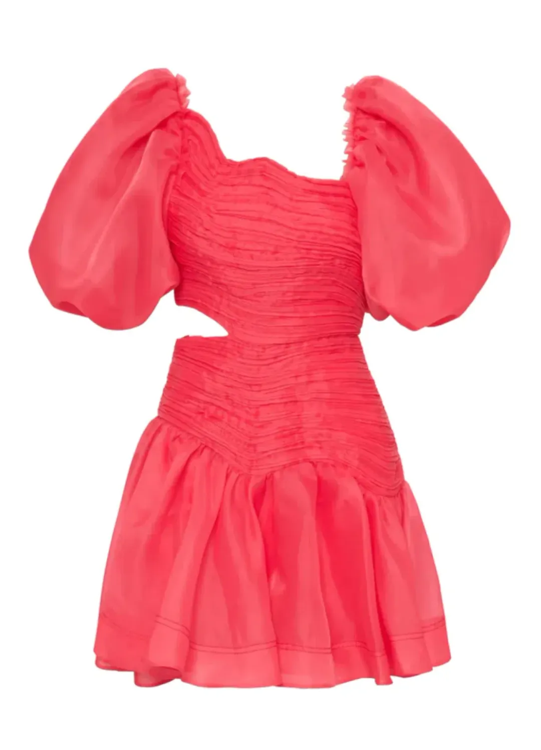 Aje Joan Puff Sleeve Mini Dress Pink Size 8 / S for rent on The Volte - main image