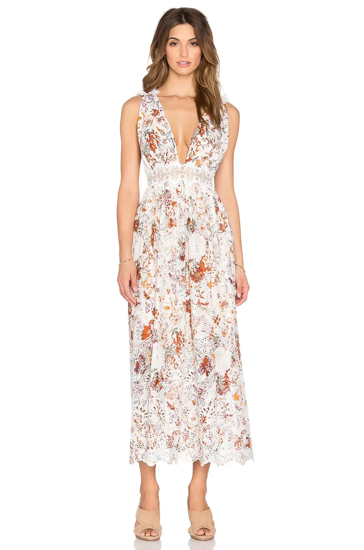 Zimmermann Alchemy Flutter Back Dress Print Size 6 for rent on The Volte - main image