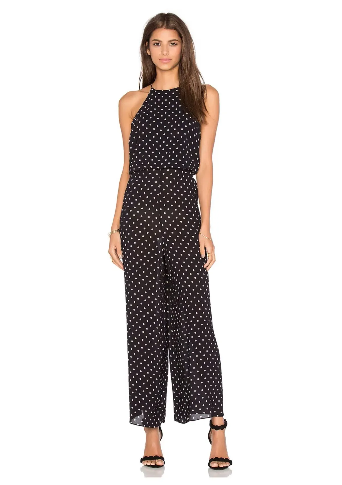 Zimmermann Mischief Polka Dot Jumpsuit Black Size 6 for rent on The Volte - main image