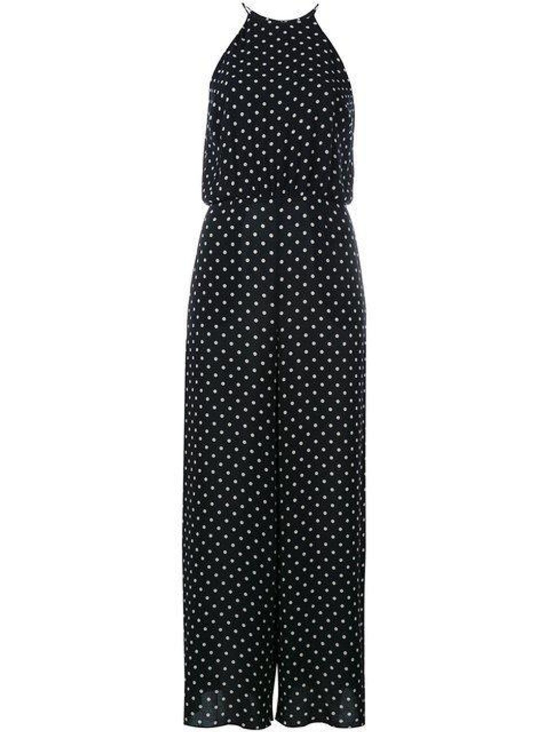 Zimmermann Mischief Polka Dot Jumpsuit Black Size 6 for rent on The Volte - main image