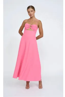 By Johnny Isola Bella Strap Midi Dress Pink Size AU 10 for rent on The Volte - image 1