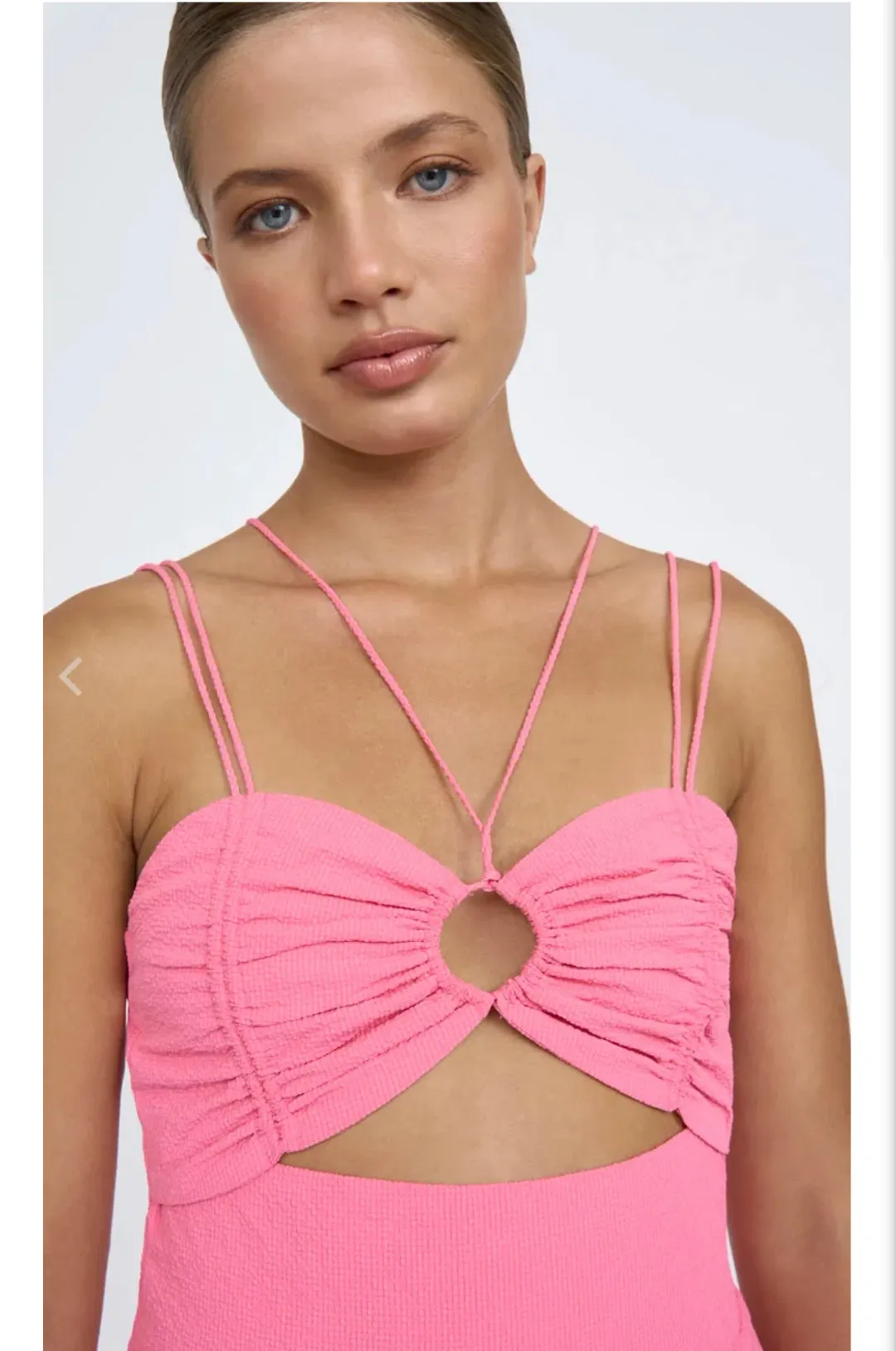 By Johnny Isola Bella Strap Midi Dress Pink Size AU 10 for rent on The Volte - main image