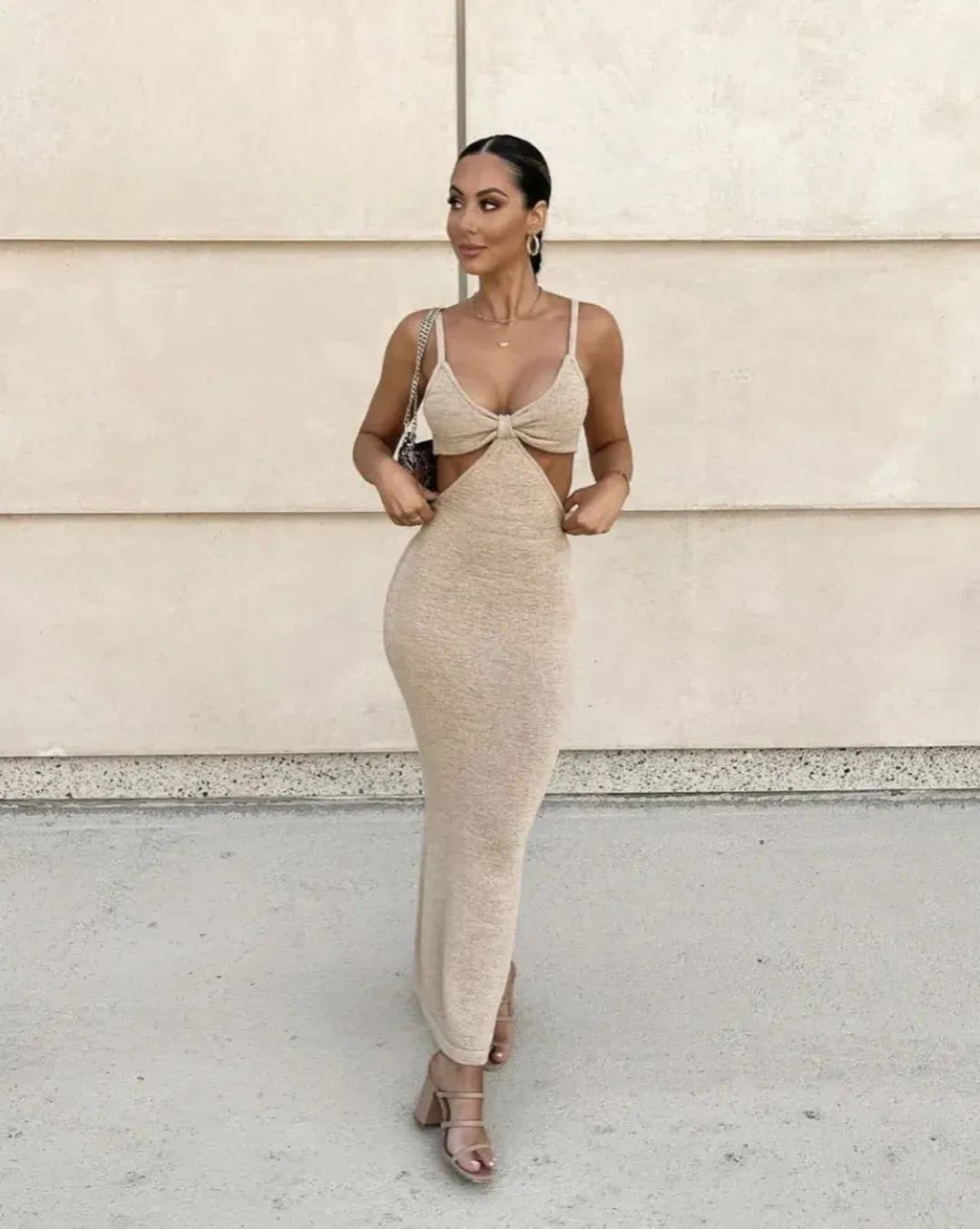 Cult Gaia Serita Dress Sand Size AU 6 for rent on The Volte - main image