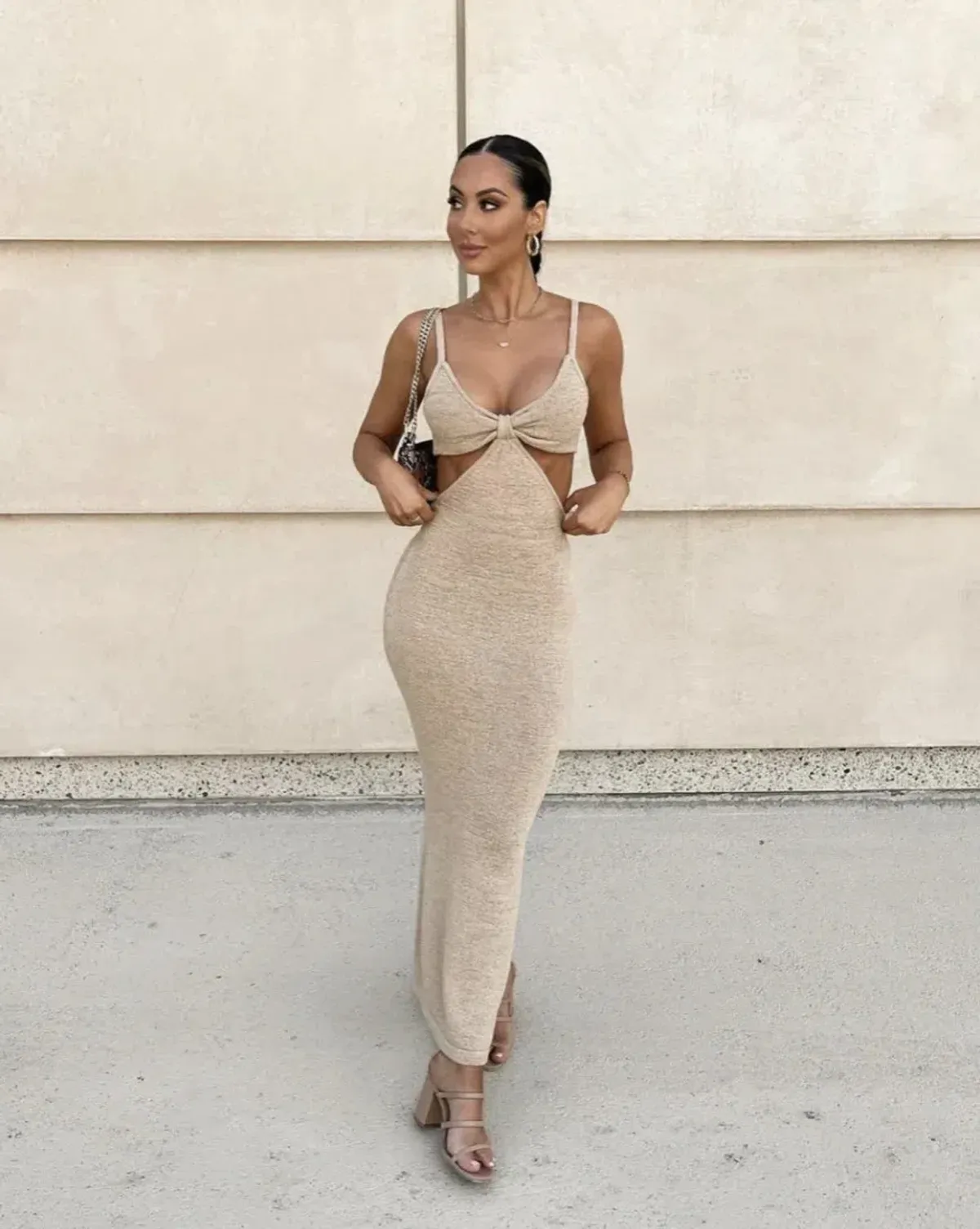 Cult Gaia Serita Dress Sand Size AU 6 for rent on The Volte - main image