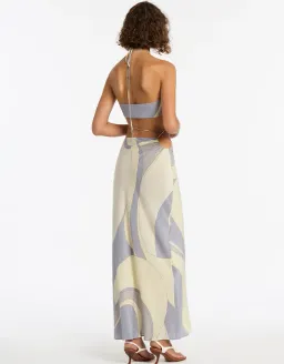 Sir the Label Adrianna Deconstructed Dress Cesco Print Size / Au 8  for rent on The Volte - image 2