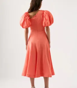 Aje Maia Midi Dress Coral Size 6 / XS for rent on The Volte - image 3
