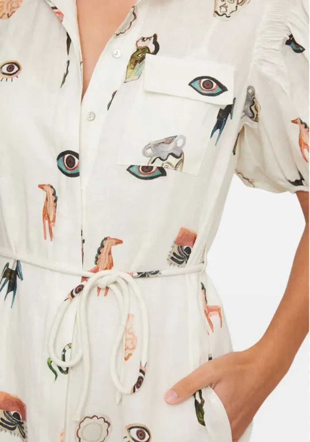 Alemais Hera Midi Dress in Ivory Size 12 for rent on The Volte - main image